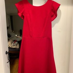She + Sky Red Polyester Mini Dress